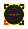 Birchwood Casey 34512 Shoot-N-C  Self-Adhesive Paper 6 Bullseye Yellow Target Paper w/Black Target & Red Accents 12 Per Pack
