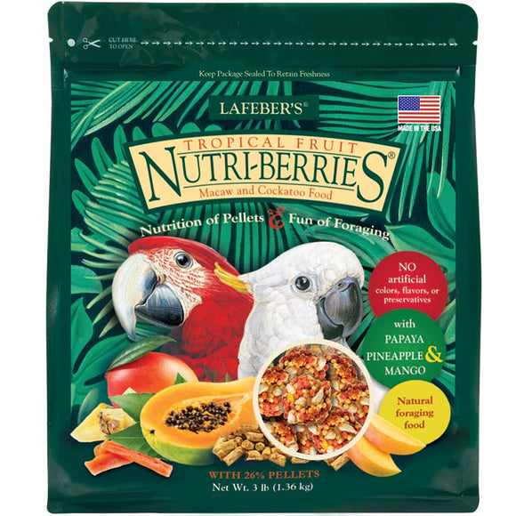 Lafeber Tropical Fruit Nutri-Berries for Macaws & Cockatoos
