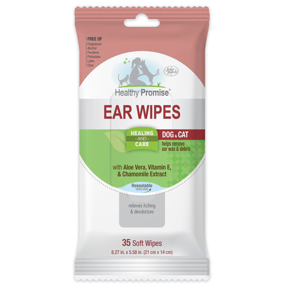 Four Paws® Healthy Promise™ Cat & Dog Ear Wipes (35 Wipes)