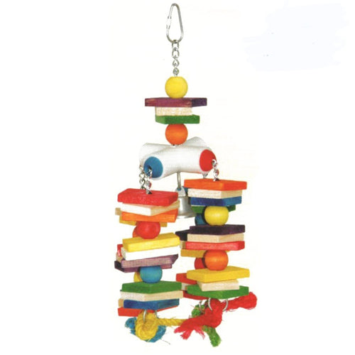 A&E Cage 4 Chain & Wooden Blocks Bird Toy