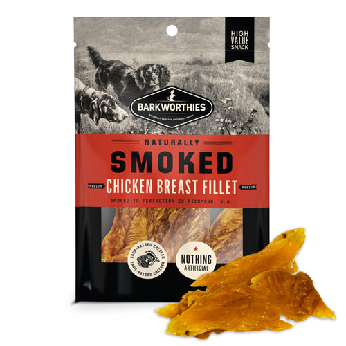 Barkworthies Naturally Smoked Chicken Fillet Dog Treats