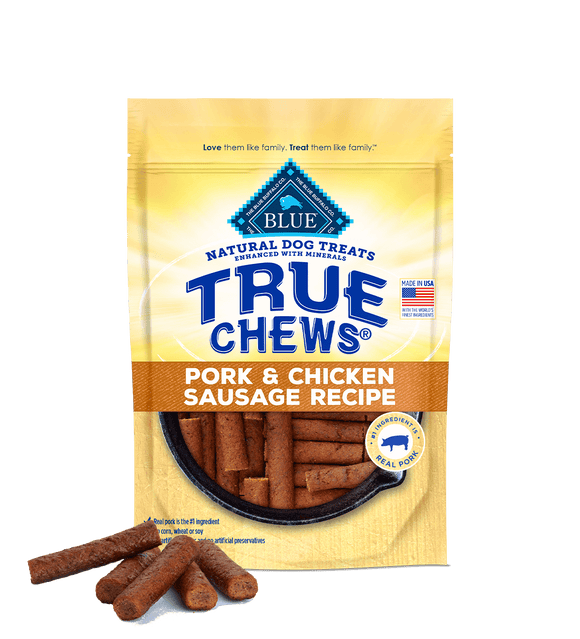 Blue Buffalo BLUE True Chews Pork and Chicken Sausage Recipe Dog Treats
