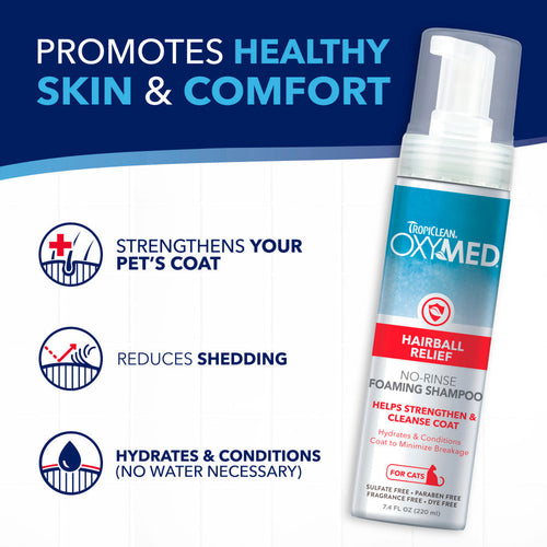 TropiClean OxyMed Waterless Dry Shampoo for Cats