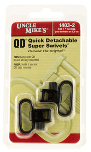 Uncle Mikes 14032 Standard Swivels QD Super Swivel with Tri-Lock 1" Blued Steel