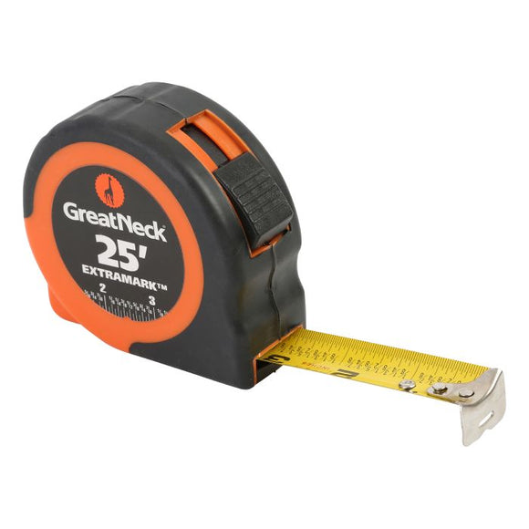 Great Neck Saw Manufacturing ExtraMark 25 Ft. x 1 Inch Tape Measure